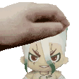 senku plushie pat gif